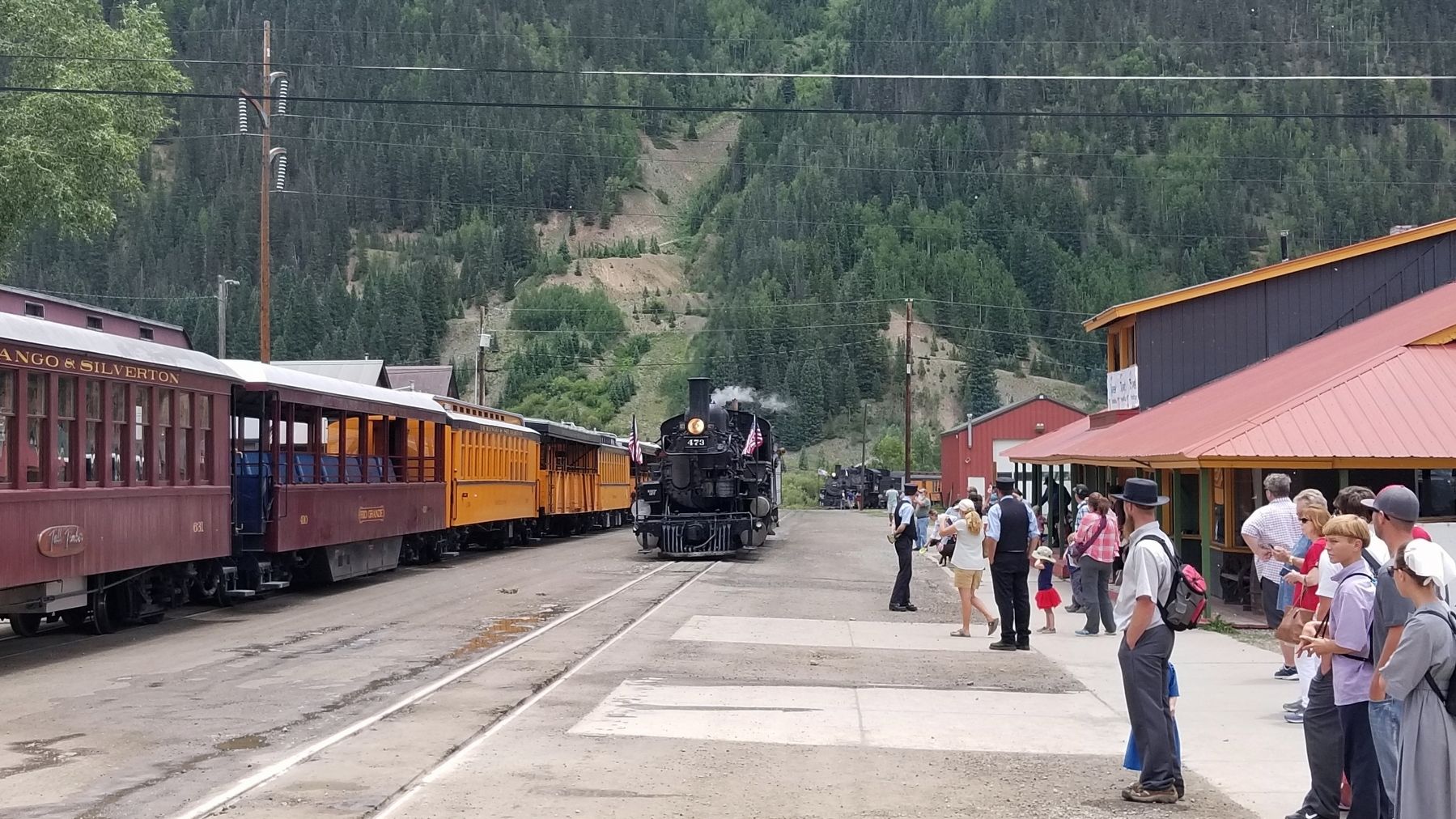 The view of the Durango & Silverton Narrow Gauge Railroad on East 12th Street image. Click for full size.