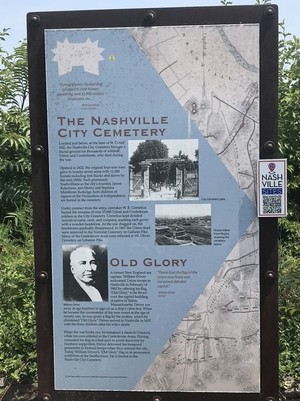 The Nashville City Cemetery / Old Glory Marker image. Click for full size.