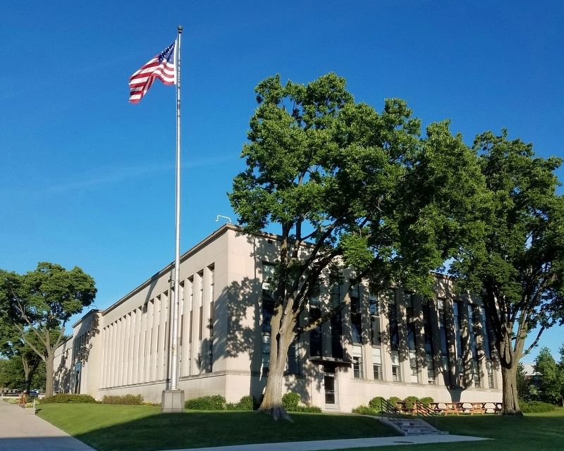 The 3M flagpole at the northeast corner of the former 3M Administration Building. Click for full size. The 3M flagpole at the northeast corner of the former 3M Administration Building image. Click for full size.