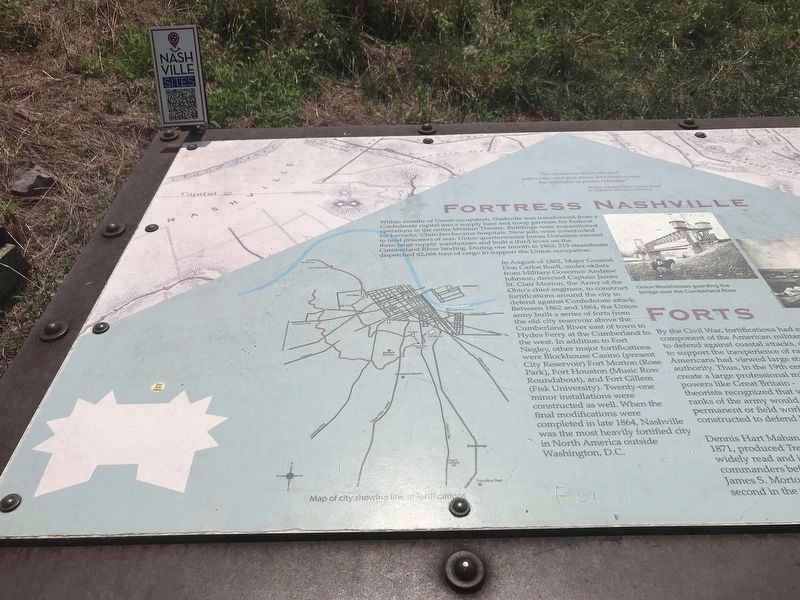 Fortress Nashville / Forts Marker (left side) image. Click for full size.