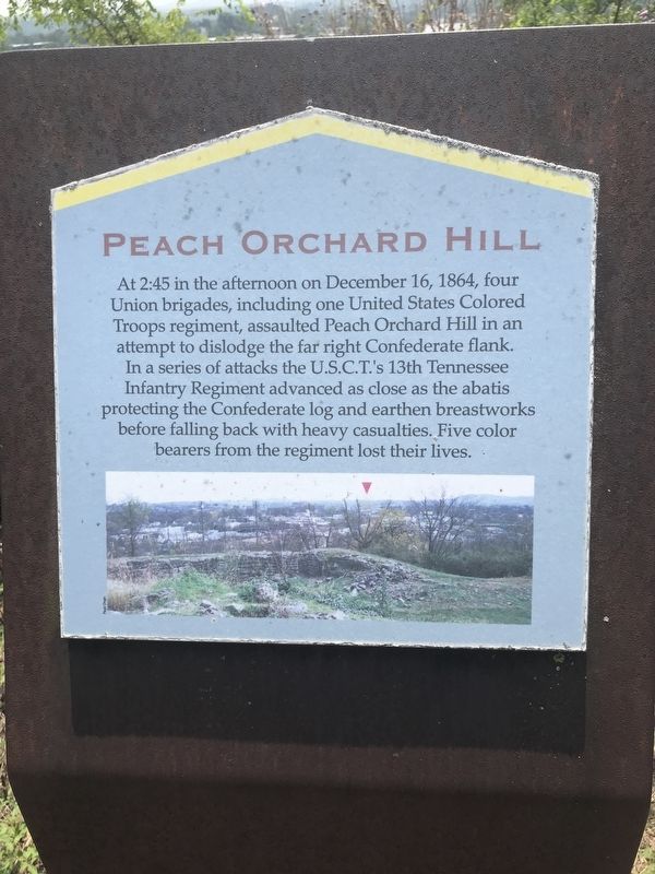 Peach Orchard Hill Marker image. Click for full size.
