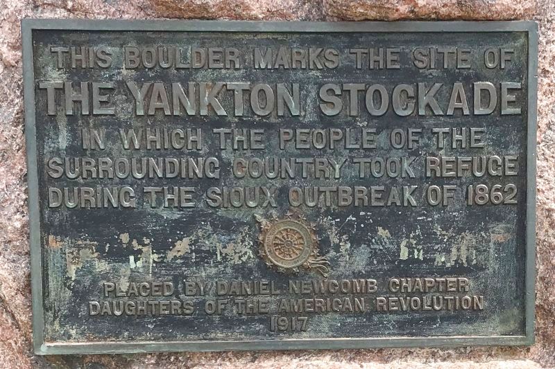The Yankton Stockade Site Marker image. Click for full size.