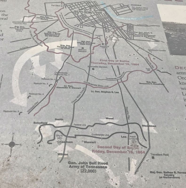 The Battle of Nashville Marker detail. Click for full size. The Battle of Nashville Marker detail image. Click for full size.
