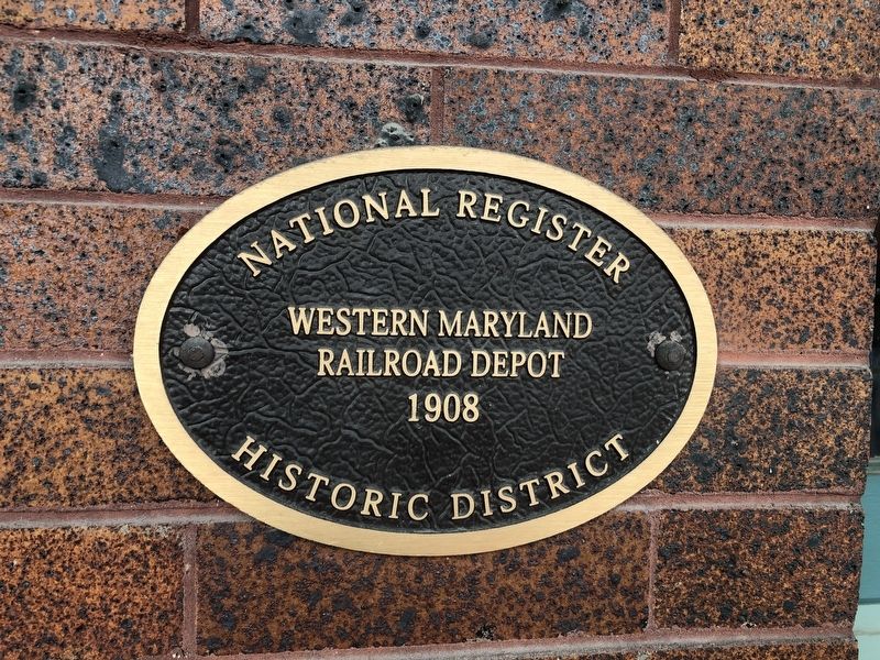 National Register of Historic Places for the Western Maryland Railroad Depot. Click for full size. National Register of Historic Places for the Western Maryland Railroad Depot image. Click for full size.