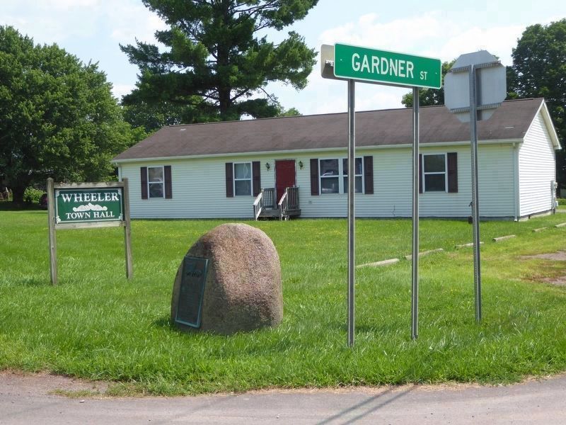 Site of the Office of Marcus Whitman M.D. Marker. Click for full size. Site of the Office of Marcus Whitman M.D. Marker image. Click for full size.