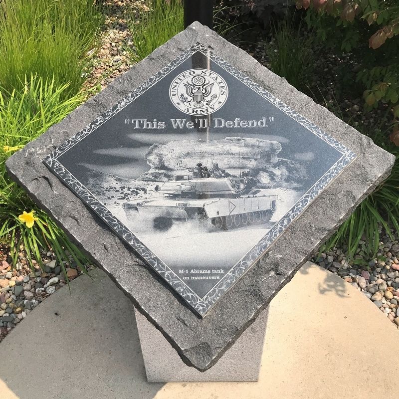 Veterans Memorial U.S. Army Granite Pedestal image. Click for full size.