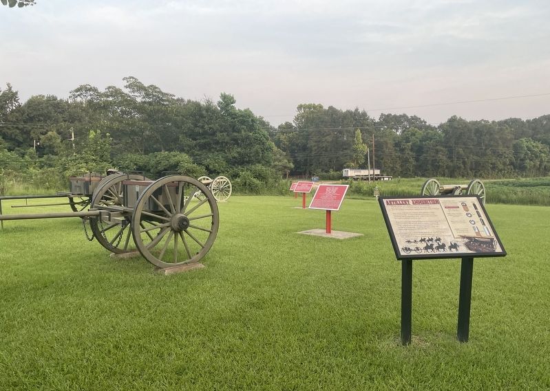 Confederate guns at Captain Bledsoe's Battery image. Click for full size.