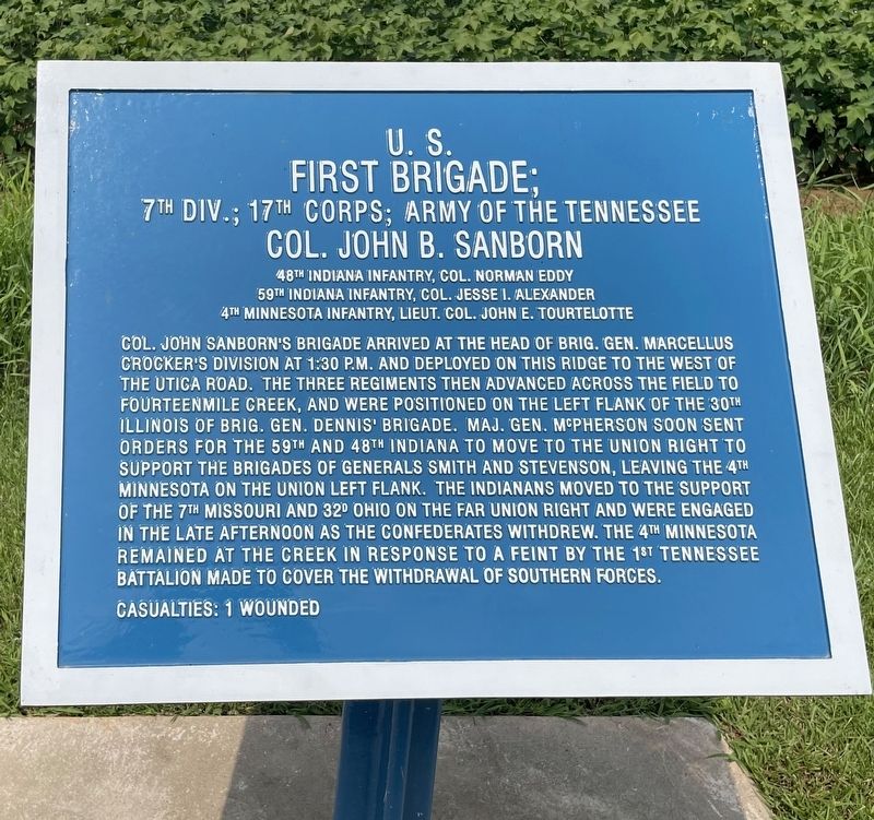 U. S. First Brigade; Marker. Click for full size. U. S. First Brigade; Marker image. Click for full size.