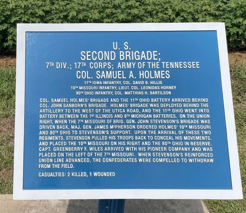 U.S. Second Brigade; Marker image. Click for full size.