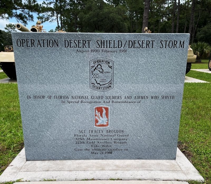 Operation Desert Shield/Desert Storm Marker. Click for full size. Operation Desert Shield/Desert Storm Marker image. Click for full size.