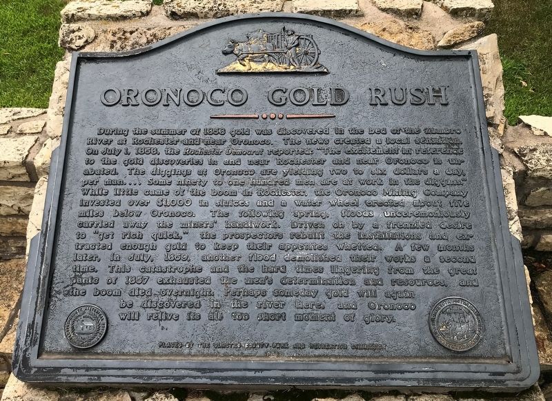 Oronoco Gold Rush Marker image. Click for full size.