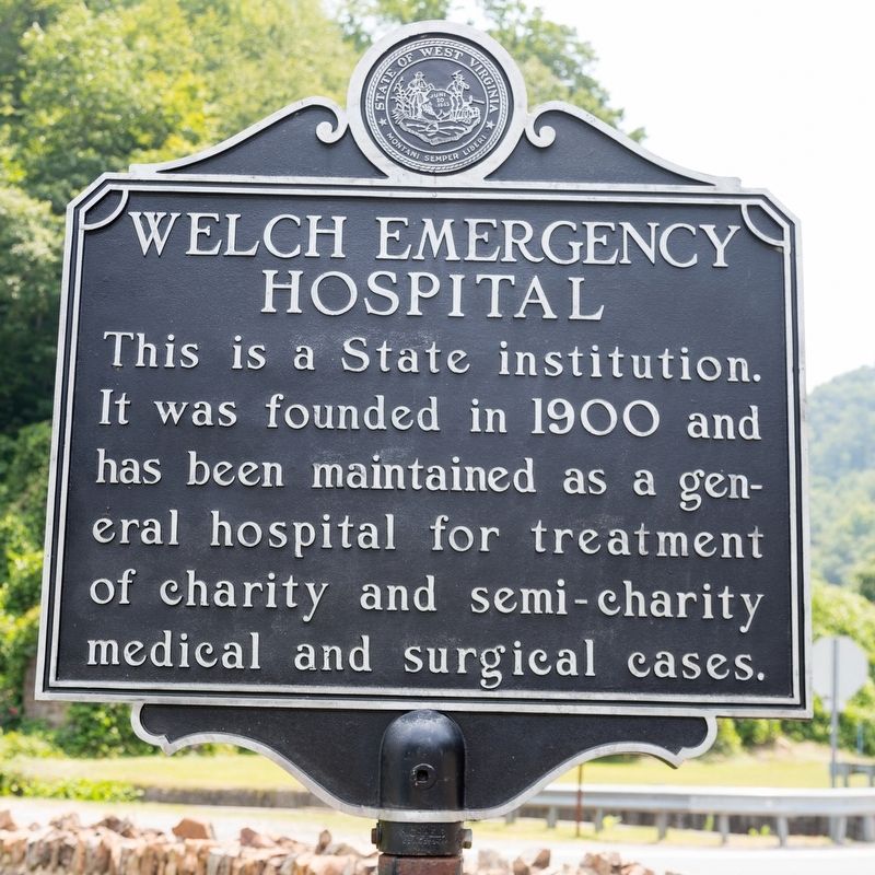 Welch Emergency Hospital Marker image. Click for full size.