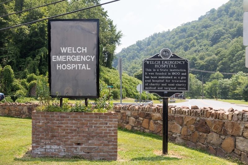 Welch Emergency Hospital Marker image. Click for full size.
