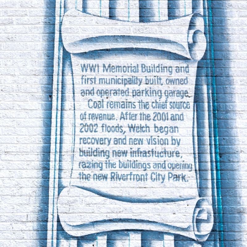City of Welch Mural, right scroll. Click for full size. City of Welch Mural, right scroll image. Click for full size.