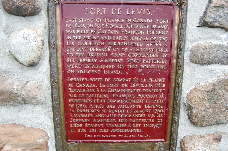 Fort de Levis Marker image. Click for full size.