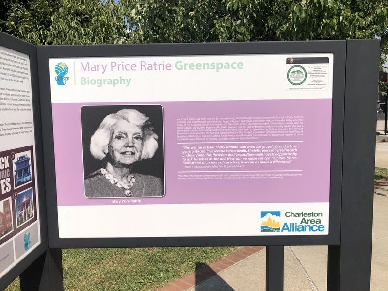 Mary Price Ratrie Greenspace side of the marker image. Click for full size.