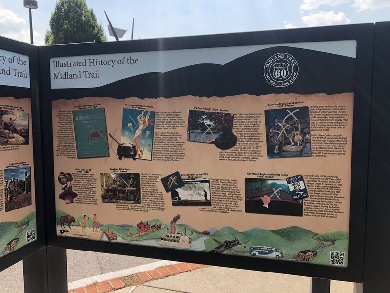 Illustrated History of the Midland Trail side of the marker image. Click for full size.