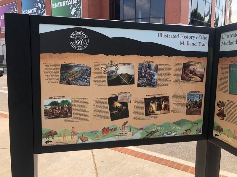 Illustrated History of the Midland Trail side of the marker image. Click for full size.