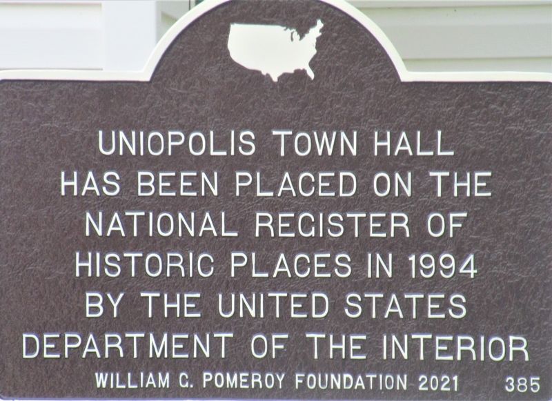 Uniopolis Town Hall Marker. Click for full size. Uniopolis Town Hall Marker image. Click for full size.