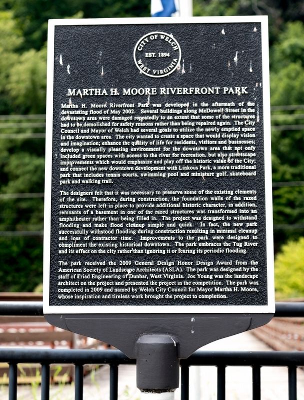Marthan H. Moore Riverfront Park Marker image. Click for full size.