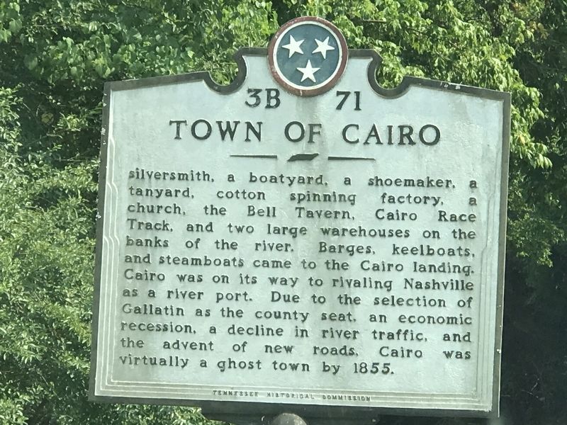 Town of Cairo Marker (side B) image. Click for full size.