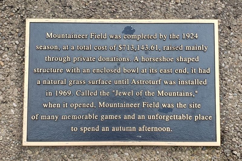 Mountaineer Field Marker image. Click for full size.