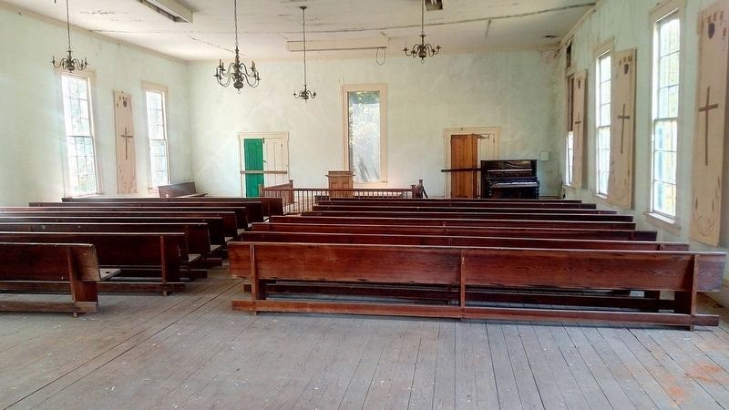 View inside of the Uchee Chapel Methodist Church. image. Click for full size.