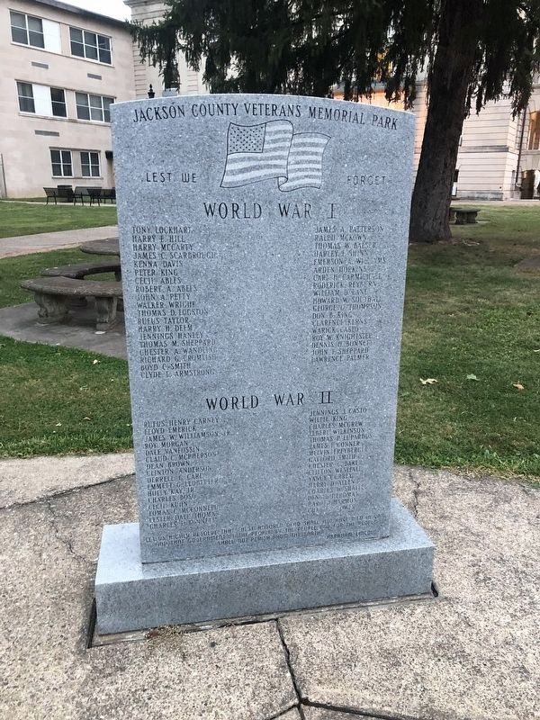 Jackson County Veterans Memorial Park. Click for full size. Jackson County Veterans Memorial Park image. Click for full size.