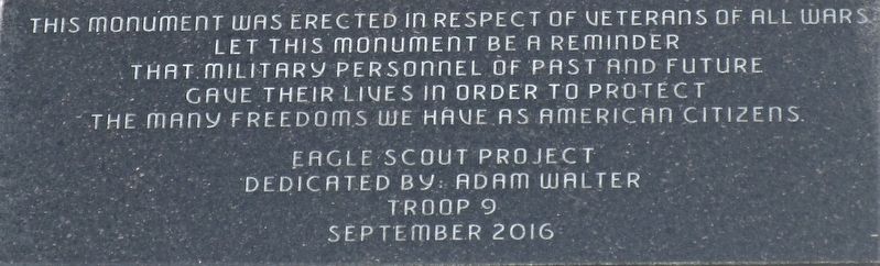 VFW Veterans Memorial #2 Marker. Click for full size. VFW Veterans Memorial #2 Marker image. Click for full size.