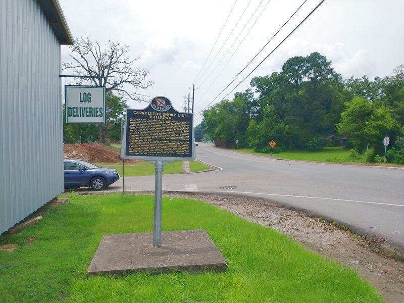 Carrollton Short Line Railroad Marker. Click for full size. Carrollton Short Line Railroad Marker image. Click for full size.