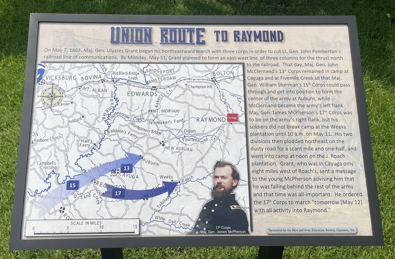 Union Route to Raymond Marker image. Click for full size.