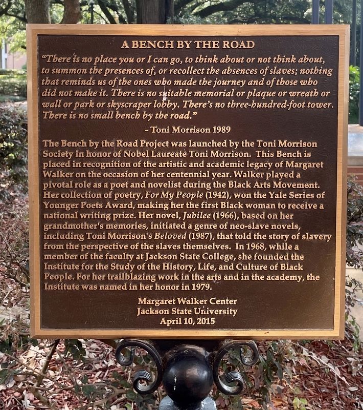 A Bench By The Road Marker image. Click for full size.