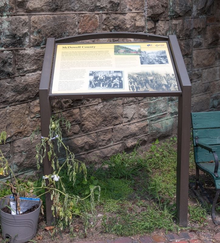 McDowell County Marker. Click for full size. McDowell County Marker image. Click for full size.