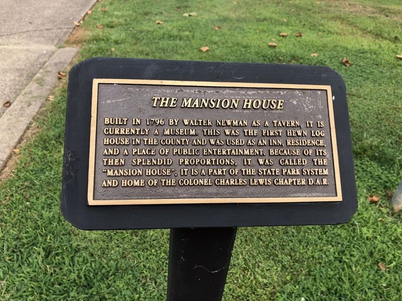 The Mansion House Marker image. Click for full size.