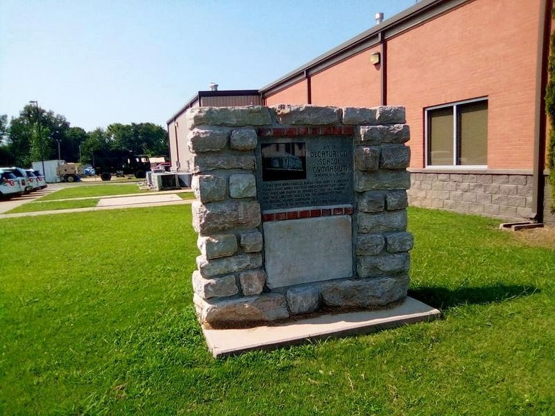 Site of Decatur County School Gymnasium Marker. Click for full size. Site of Decatur County School Gymnasium Marker image. Click for full size.