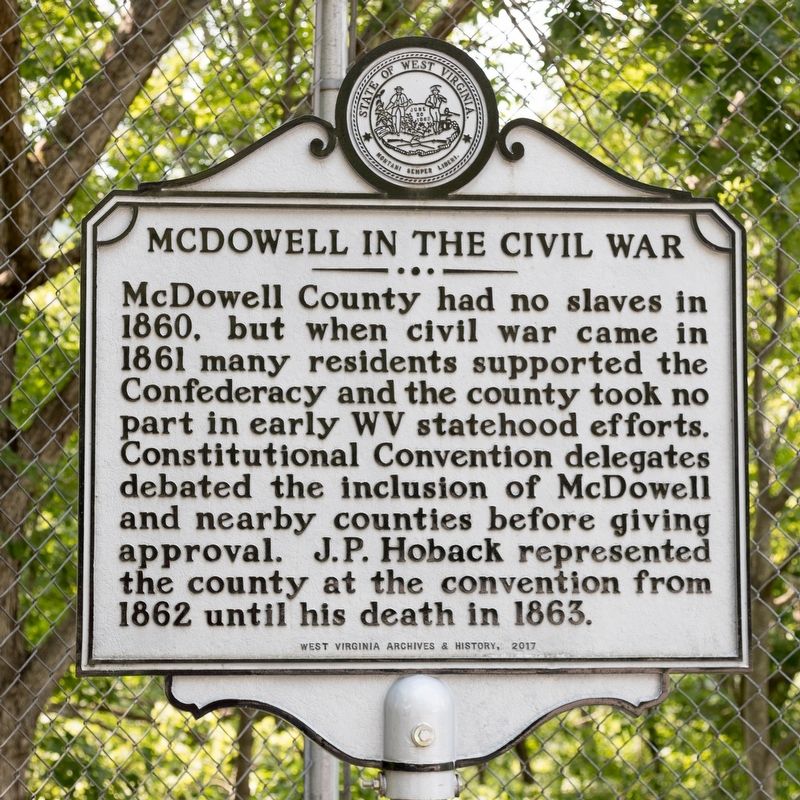 McDowell in the Civil War Marker image. Click for full size.
