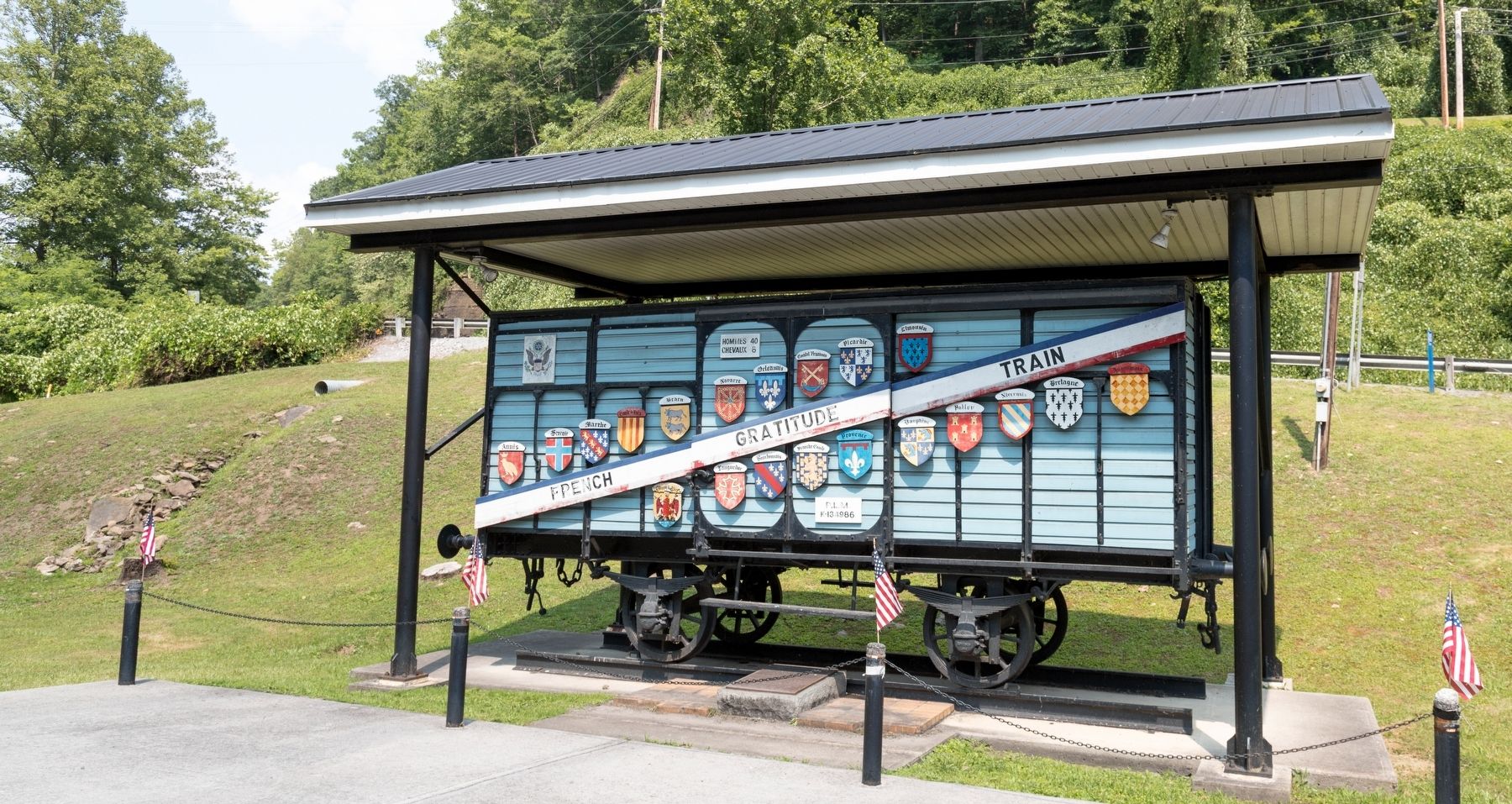 West Virginias Merci Boxcar on Display in Veterans Park in Welch image. Click for full size.