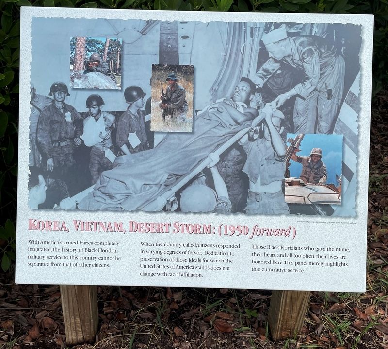 Korea, Vietnam, Desert Storm: (1950 forward) Marker image. Click for full size.