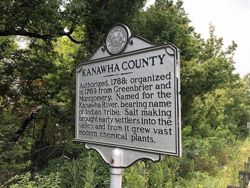 Kanawha County side of the marker image. Click for full size.