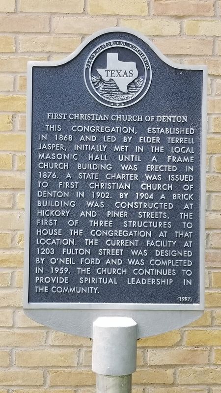 First Christian Church of Denton Marker image. Click for full size.