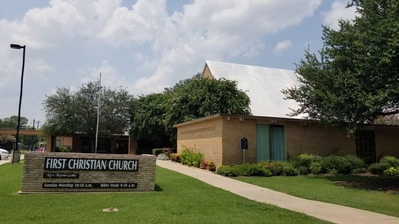 First Christian Church of Denton and Marker image. Click for full size.
