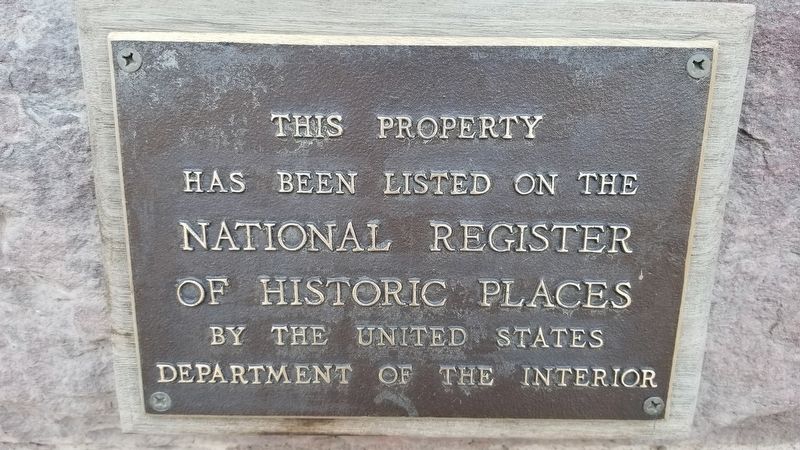 The property has a National Register of Historic Places marker on the right side front door. Click for full size. The property has a National Register of Historic Places marker on the right side front door image. Click for full size.