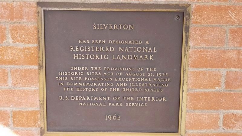 Silverton - Registered National Historic Landmark - 1962 image. Click for full size.