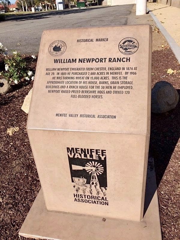 William Newport Ranch Marker image. Click for full size.