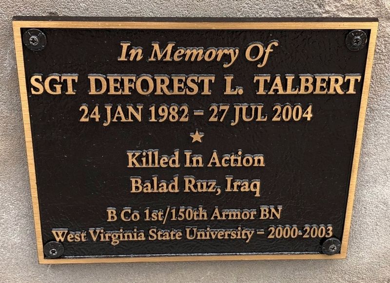 Sgt Deforest L. Talbert Marker image. Click for full size.