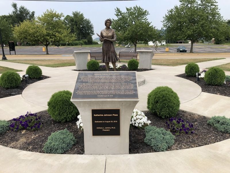 Katherine Coleman Goble Johnson Statue and Marker image. Click for full size.