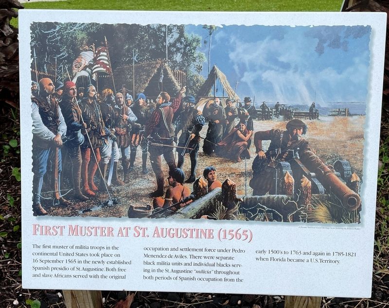 First Muster At St. Augustine (1565) Marker image. Click for full size.