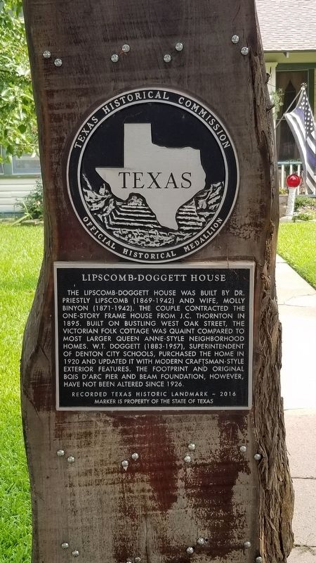 Lipscomb-Doggett House Marker image. Click for full size.