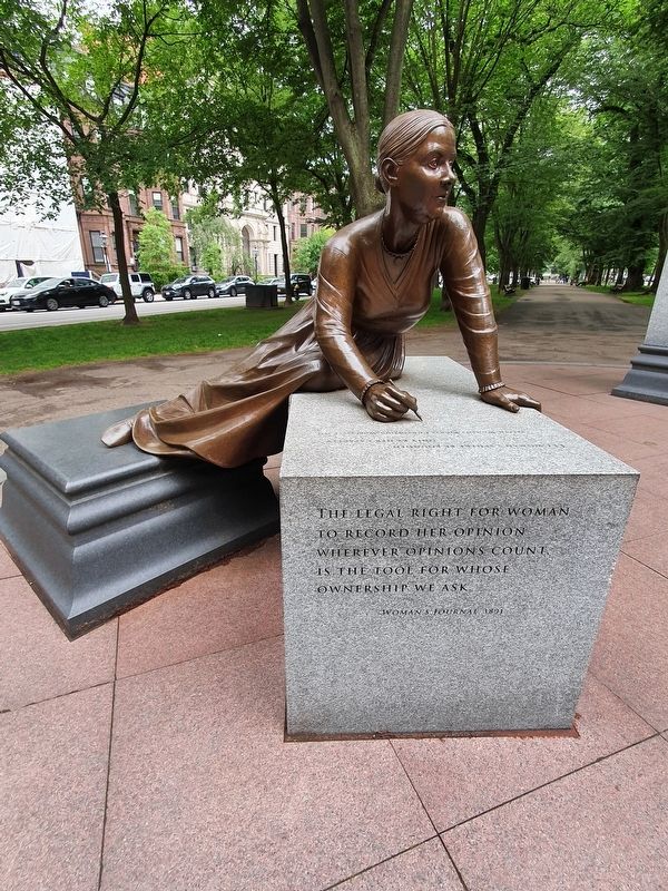 Boston Women's Memorial - Lucy Stone image. Click for full size.