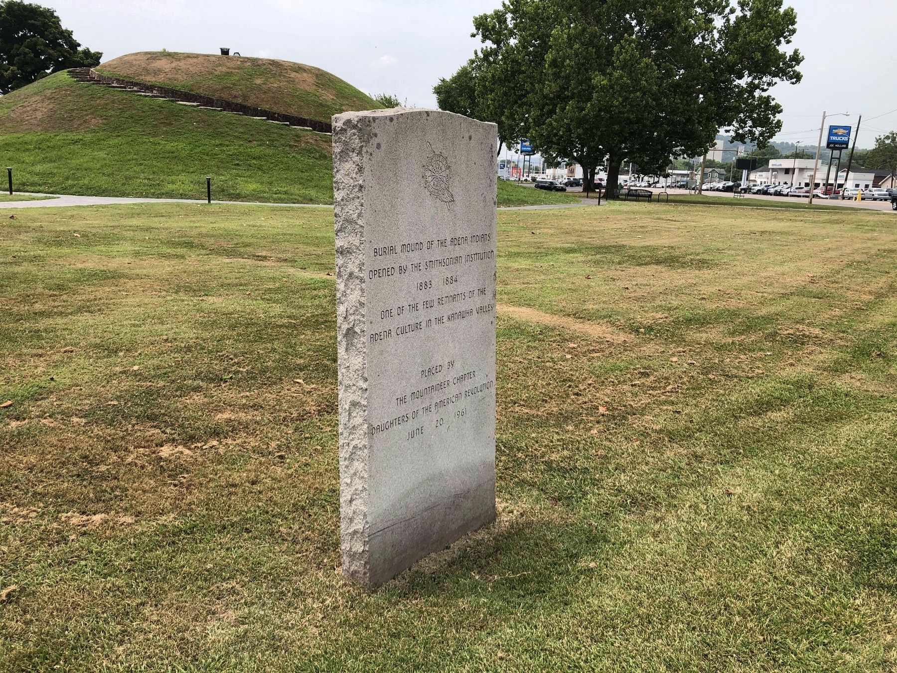 Burial Mound of the Adena Indians and Marker image. Click for full size.
